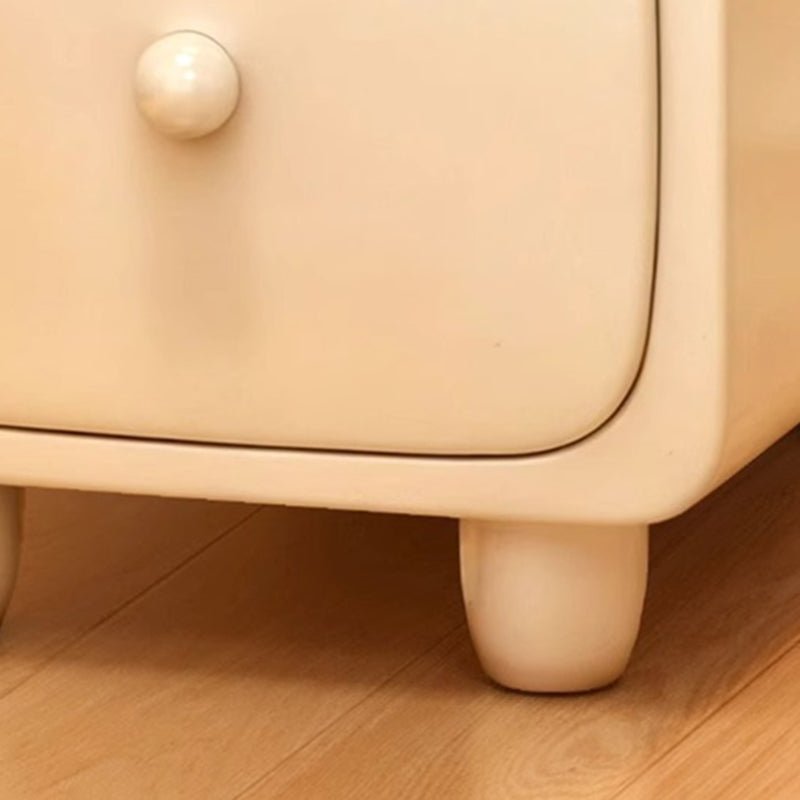Scandinavian MDF Ultra-Slim Nightstand Rounded Cube Angle