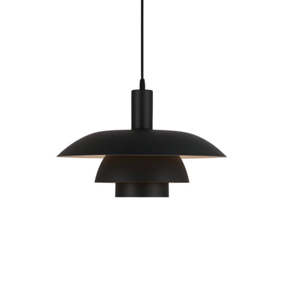 Scandinavian Metal Pendant Light Scandi Cone Tiered Shade Front