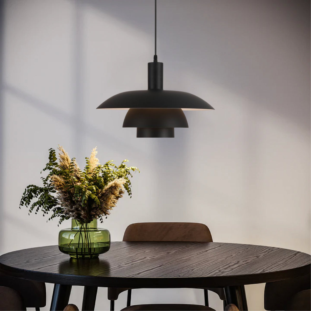 Scandinavian Metal Pendant Light Scandi Cone Tiered Shade View 16