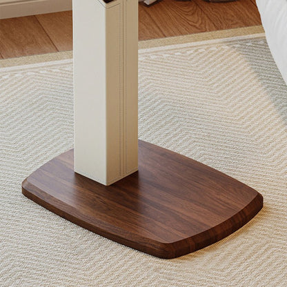 Scandinavian Saddle Leather Side Table Height Adjustable Swivel C-Shape Lifestyle