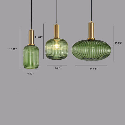 Minimalist Striped Glass Pendant Light