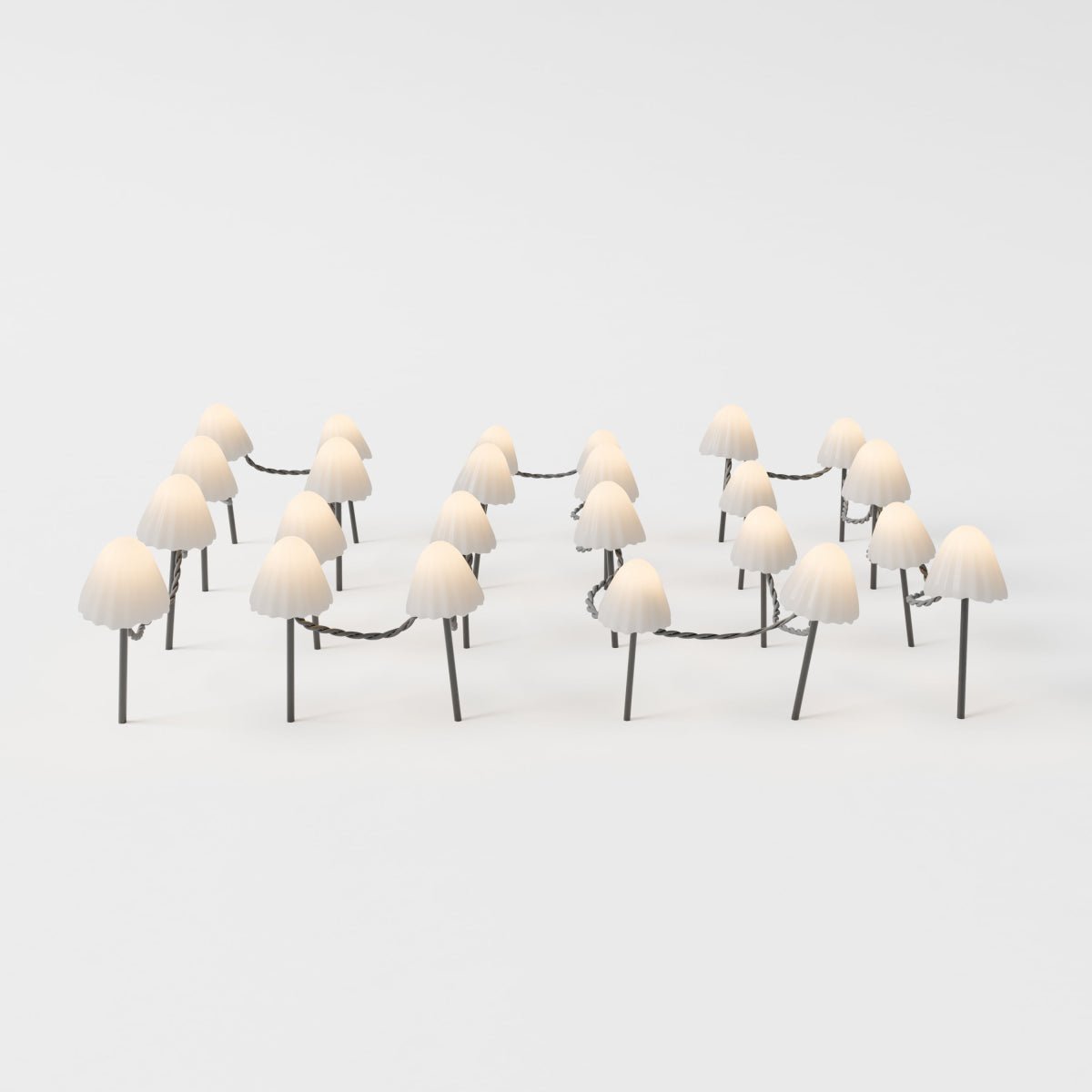 Solar Mushroom Outdoor Garden Lamp Warm White LED Front