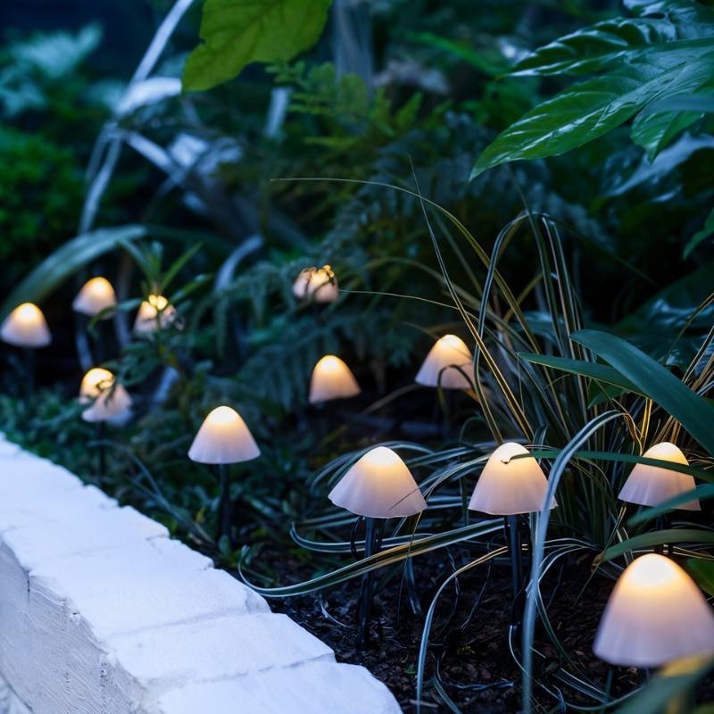 Solar Mushroom Outdoor Garden Lamp Warm White LED Hero