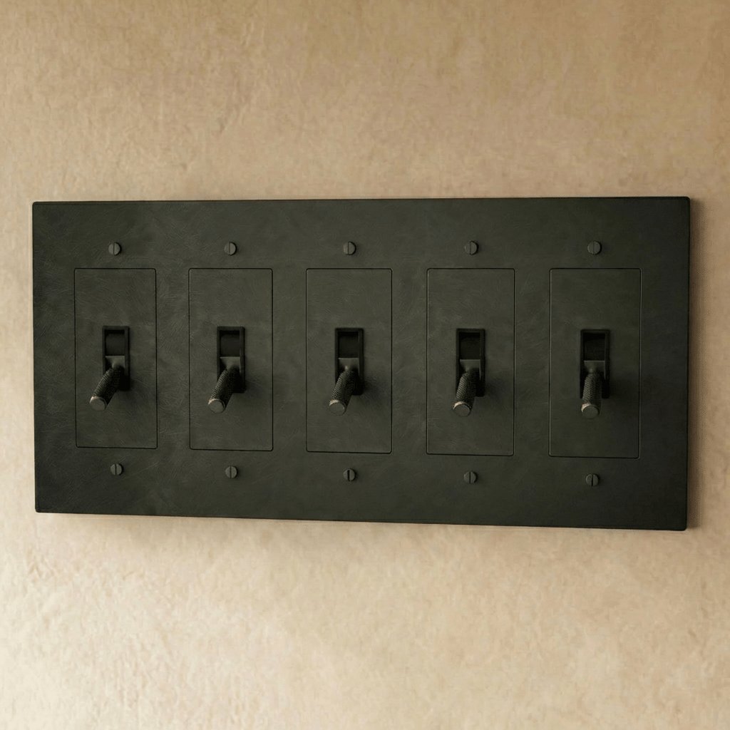 Solid Brass 4-Way Toggle Switch Knurled Cylinder View 20