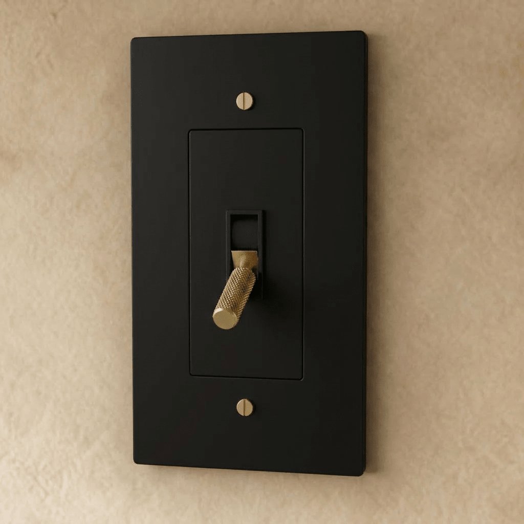 Solid Brass 4-Way Toggle Switch Knurled Cylinder View 21