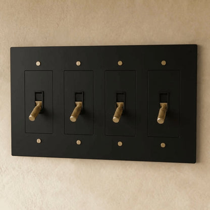 Solid Brass 4-Way Toggle Switch Knurled Cylinder View 24