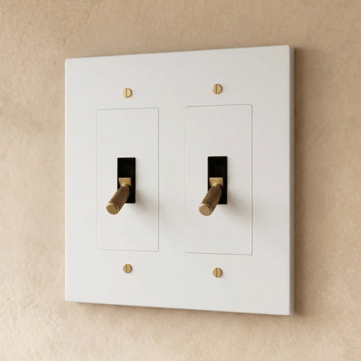 Solid Brass 4-Way Toggle Switch Knurled Cylinder View 32