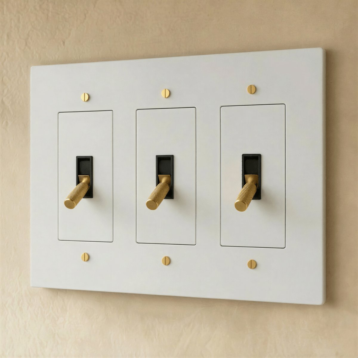 Solid Brass 4-Way Toggle Switch Knurled Cylinder View 33