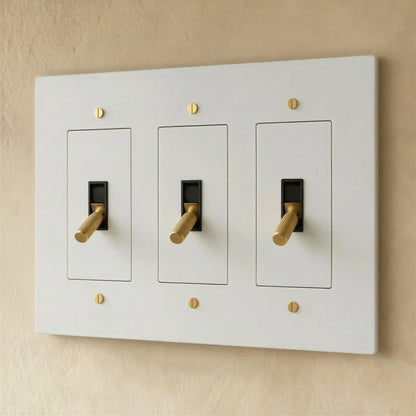 Solid Brass 4-Way Toggle Switch Knurled Cylinder View 33