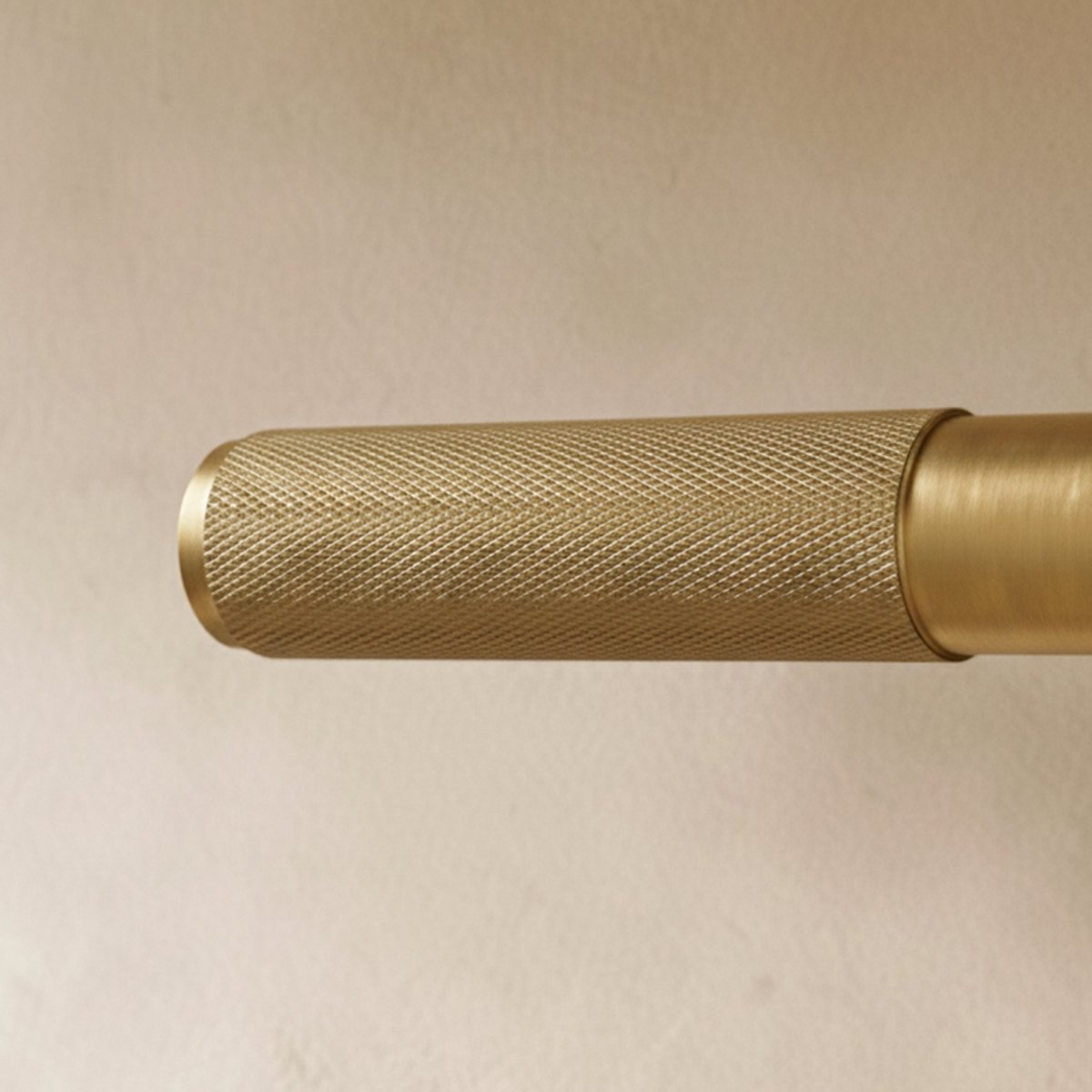 Solid Brass Door Handle Knurled Lever Lifestyle