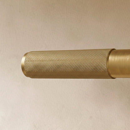 Solid Brass Door Handle Knurled Lever Lifestyle