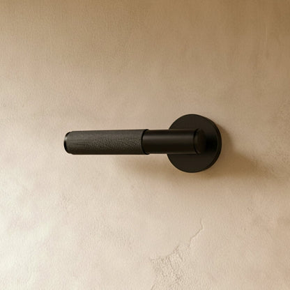 Solid Brass Door Handle Knurled Lever View 14