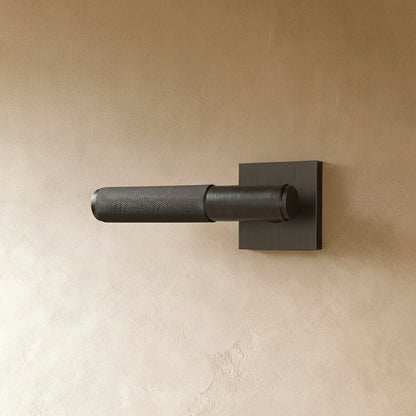 Solid Brass Door Handle Knurled Lever View 15