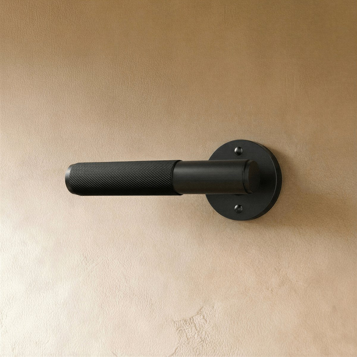 Solid Brass Door Handle Knurled Lever View 16