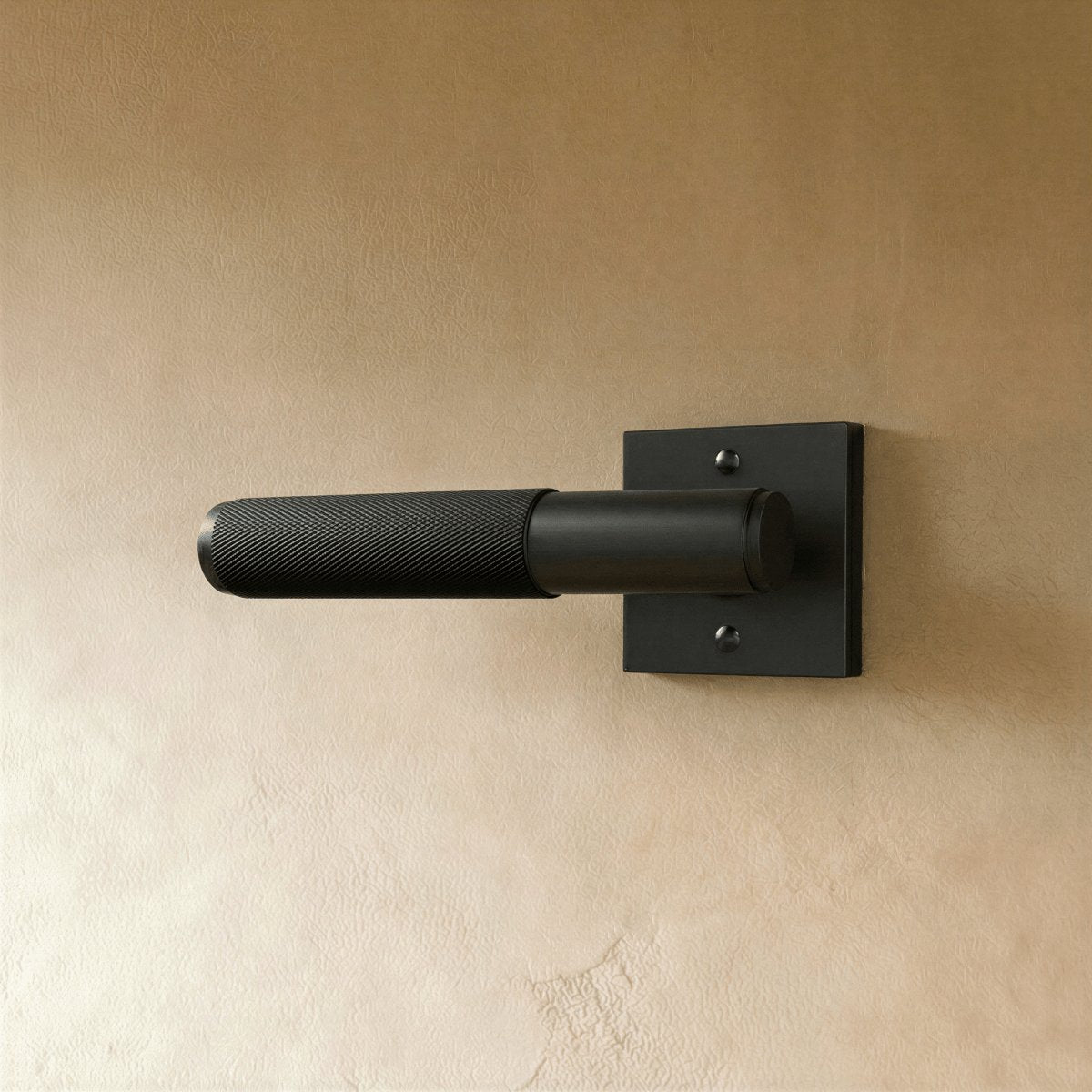 Solid Brass Door Handle Knurled Lever View 17