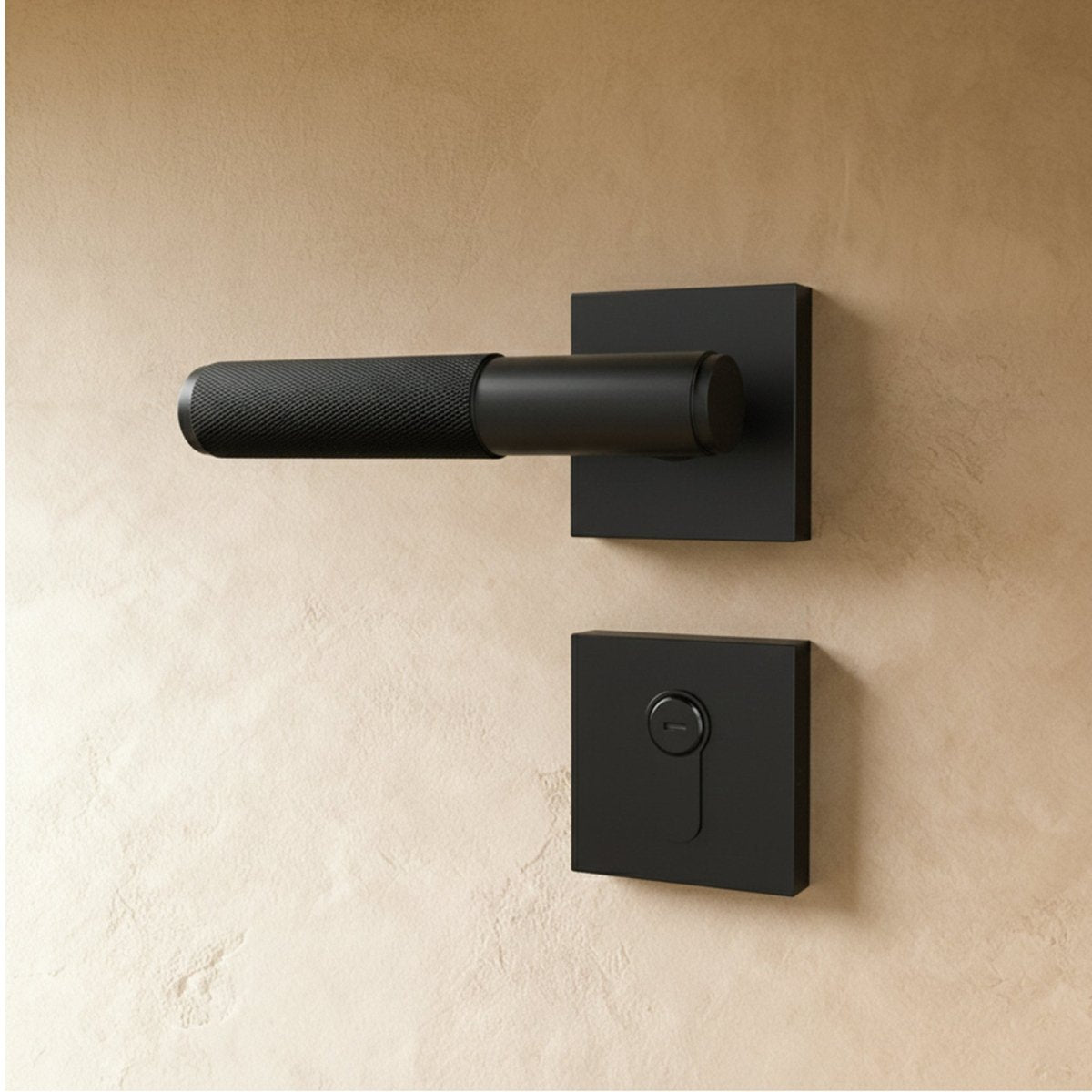 Solid Brass Door Handle Knurled Lever View 19