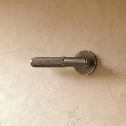 Solid Brass Door Handle Knurled Lever View 20