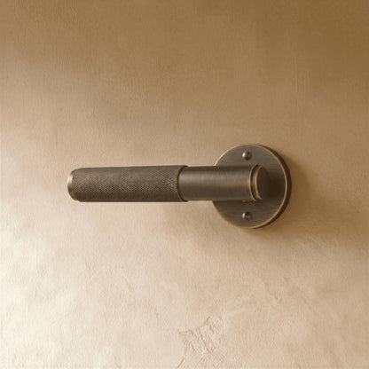Solid Brass Door Handle Knurled Lever View 21
