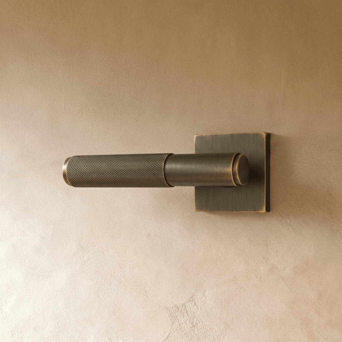 Solid Brass Door Handle Knurled Lever View 23