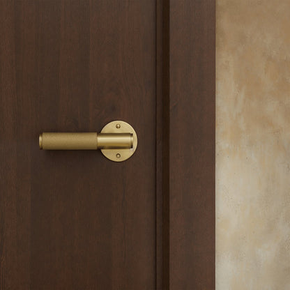 Solid Brass Door Handle Knurled Lever View 29