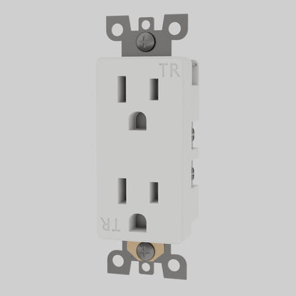 Standard Outlet Custom Module Duplex TR White Detail