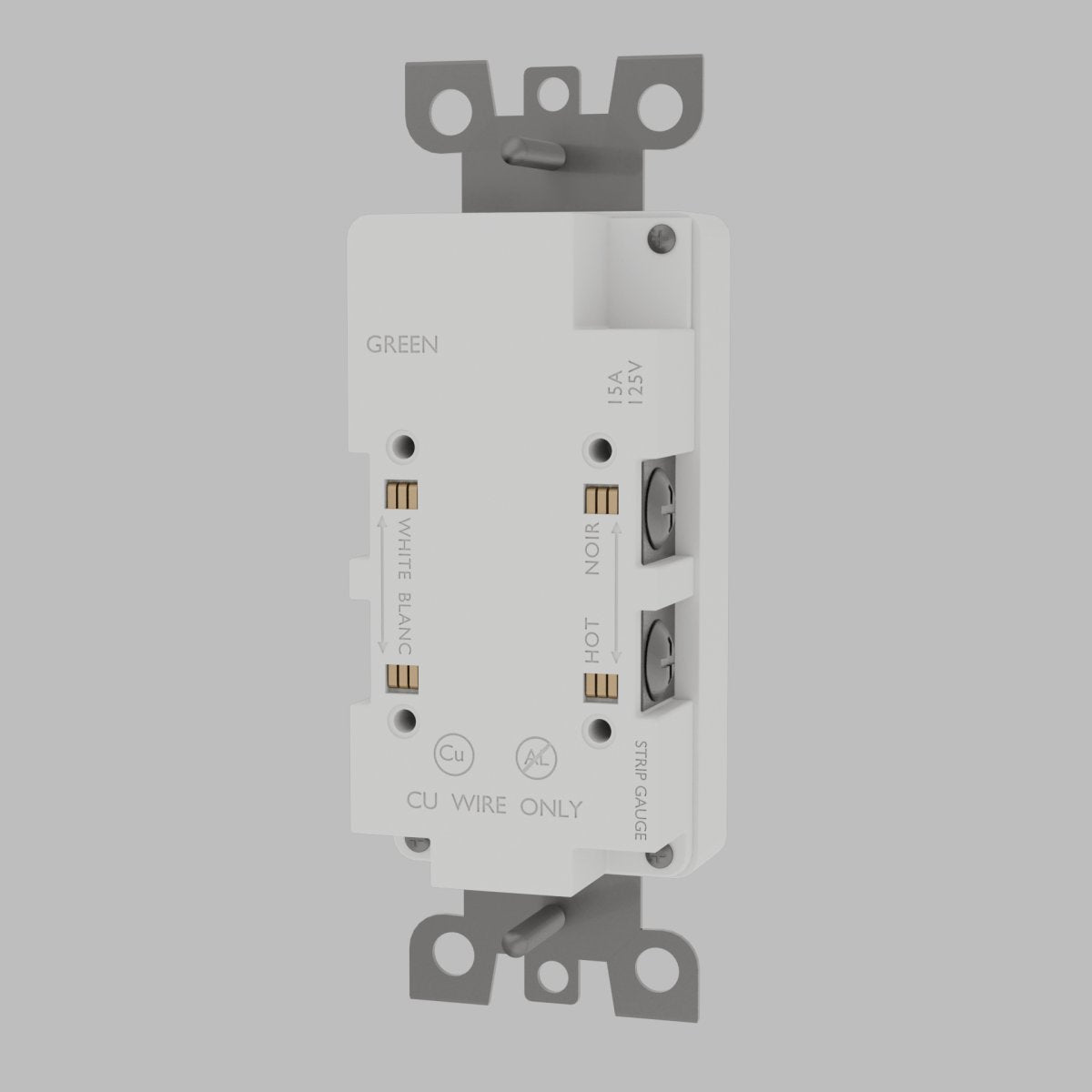 Standard Outlet Custom Module Duplex TR White Side
