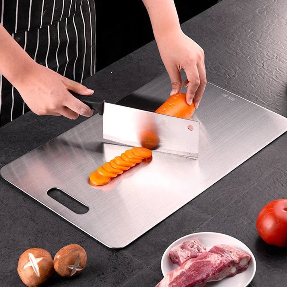 Titanium Antibacterial Chopping Board Handle Cutout Back