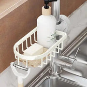Sink Caddy Sponge Holder | Faucet Organiser Shower Shelf for Kitchen or Bathroom
