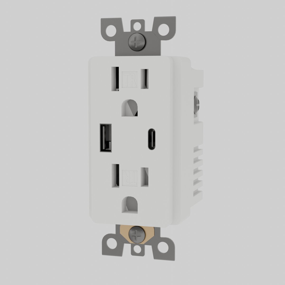 USB-C Outlet Custom Module Integrated USB Ports Detail