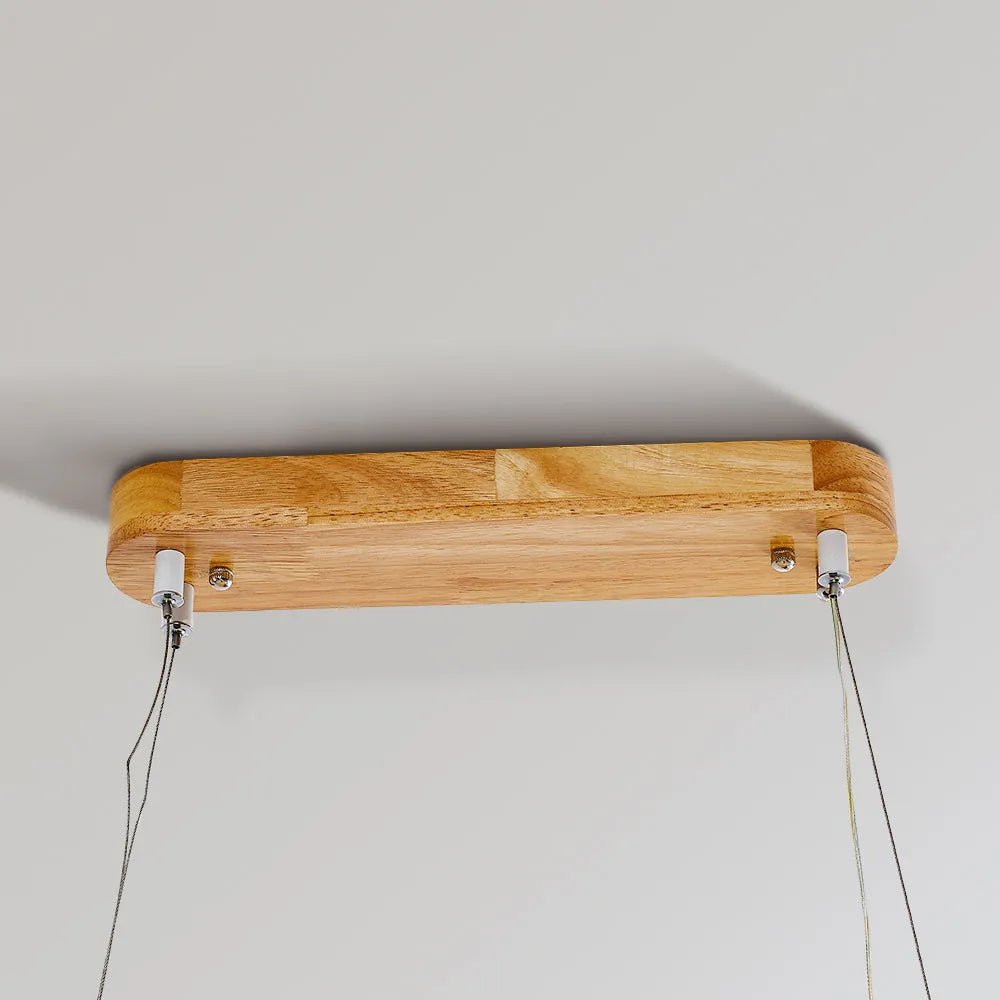 Veon Contemporary Oval Wooden Pendant Light View 15