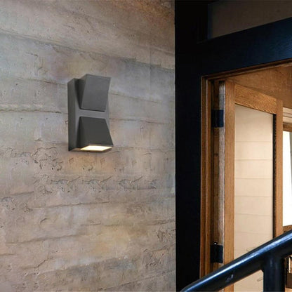Vexto Modern Black Metal LED Outdoor Wall Lamp Alternate