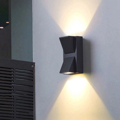Vexto Modern Black Metal LED Outdoor Wall Lamp Detail