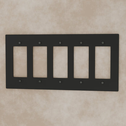 Vintage Brass Wall Plate Night Black Custom Module Full