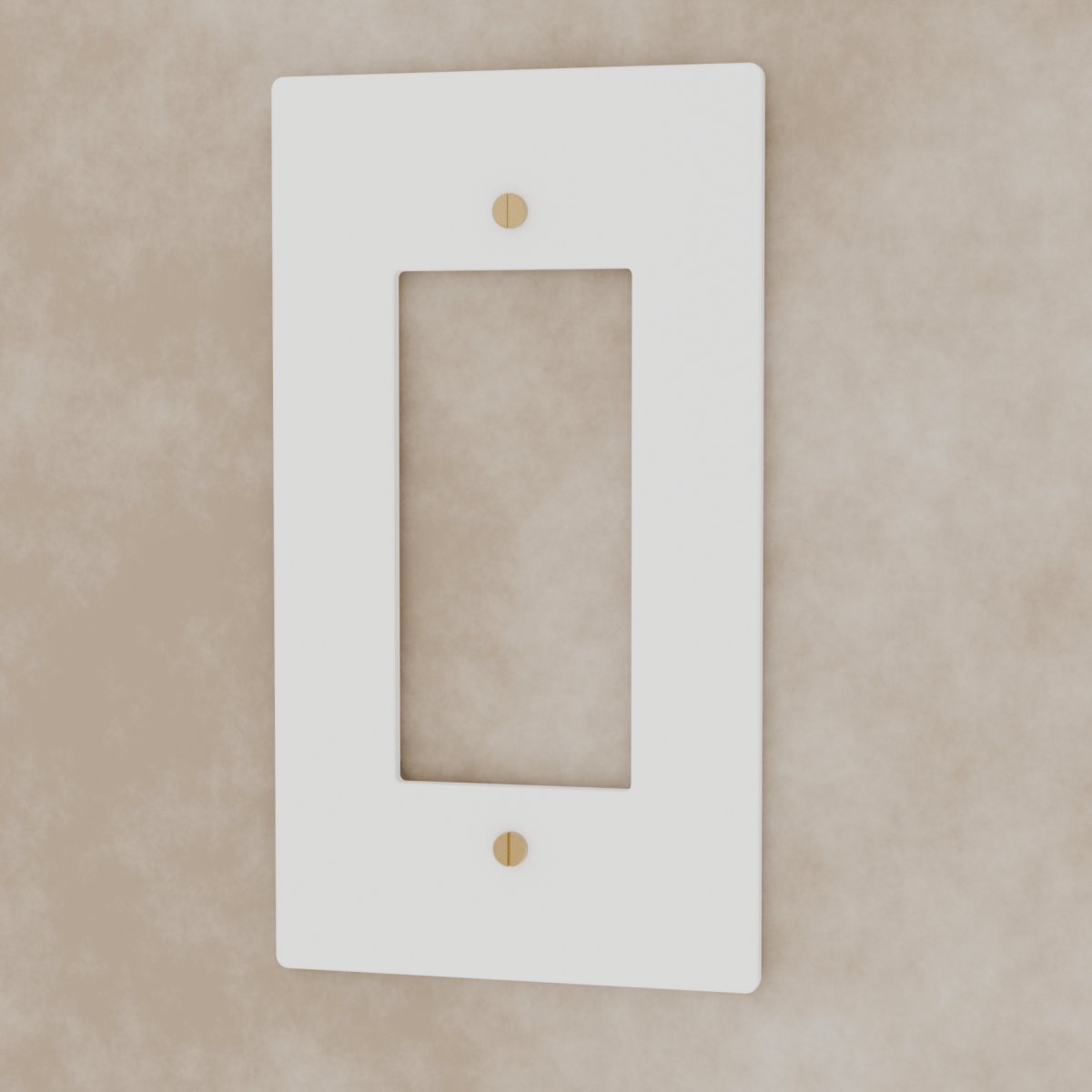 Vintage Brass Wall Plate White Custom Module Rounded Hero