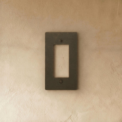 Vintage Bronze Patina Brass Plate Screwless Flat Hero