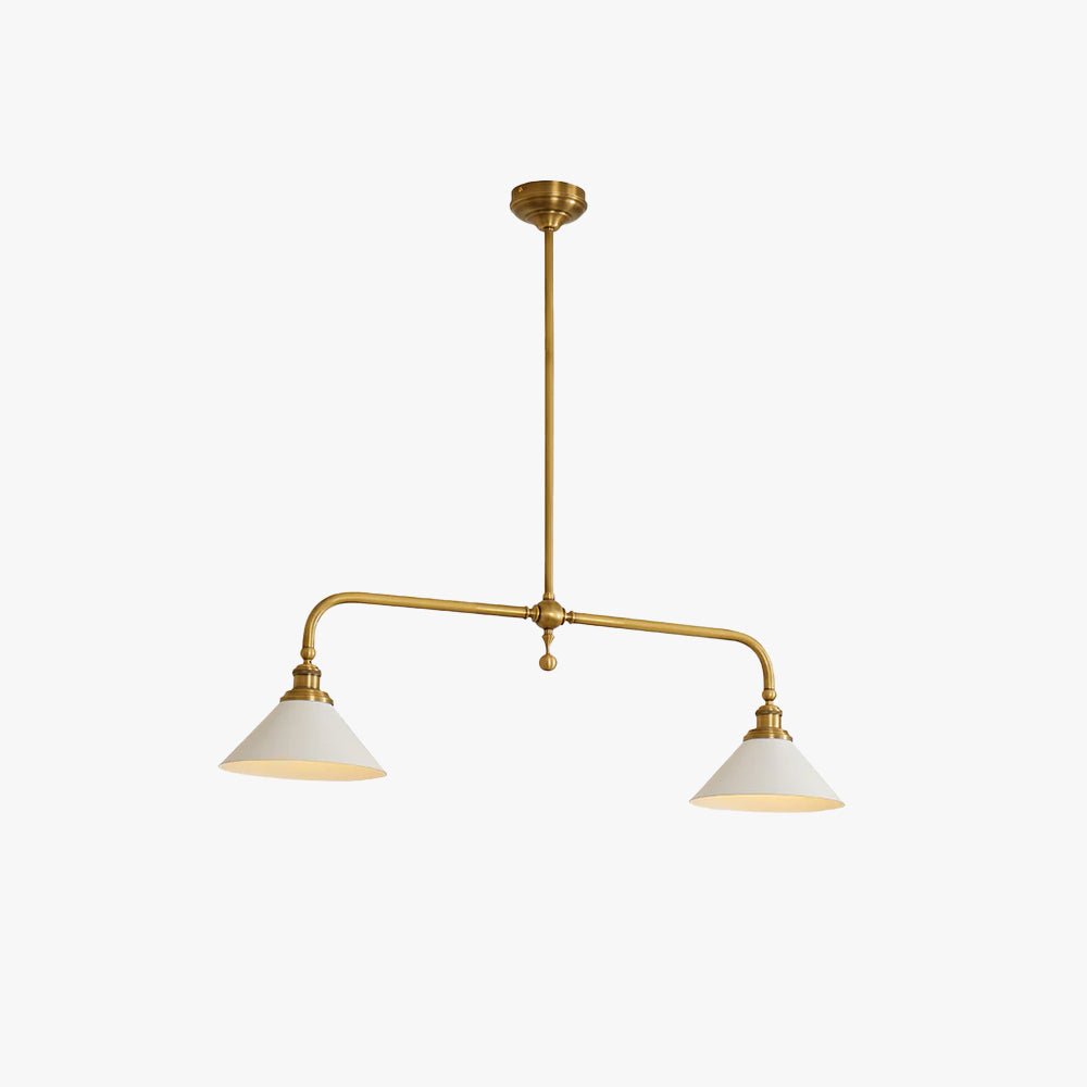 Vintage Glass Pendant Light T-Bar Arms Hero