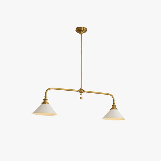 Vintage Glass Pendant Light T-Bar Arms Hero