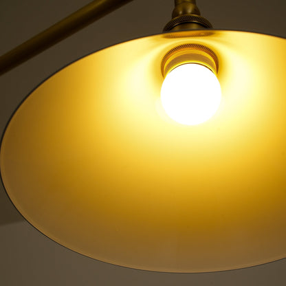 Vintage Glass Pendant Light T-Bar Arms View 13