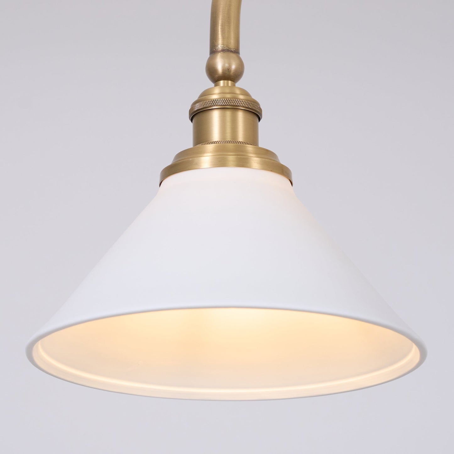 Vintage Glass Pendant Light T-Bar Arms View 22