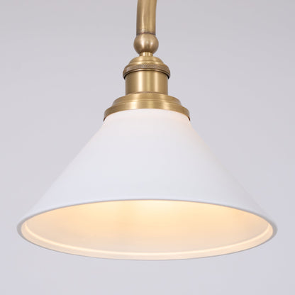 Vintage Glass Pendant Light T-Bar Arms View 22