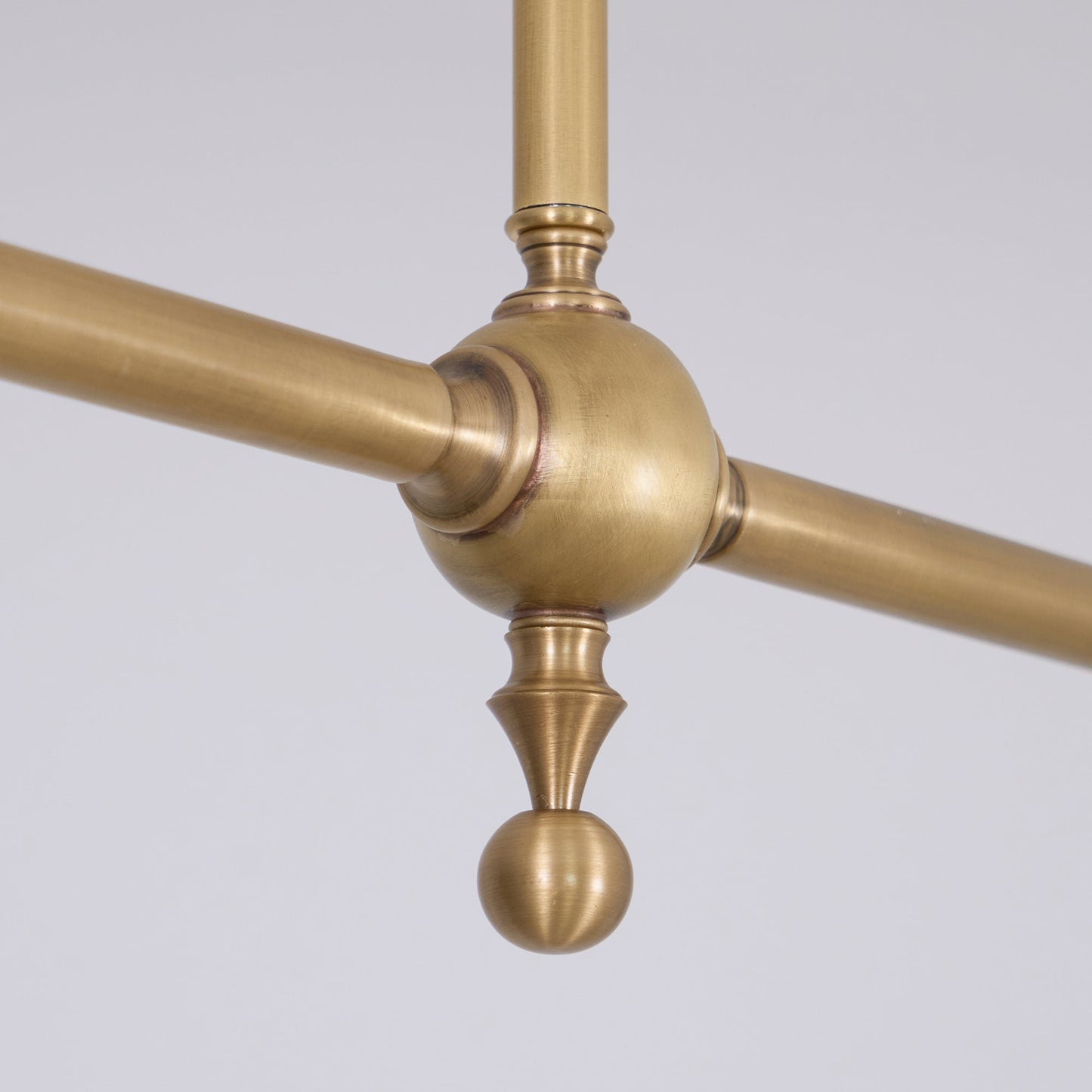 Vintage Glass Pendant Light T-Bar Arms View 24