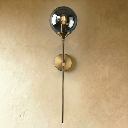 Vintage Glass Wall Sconce Lamp Globe Wand Side