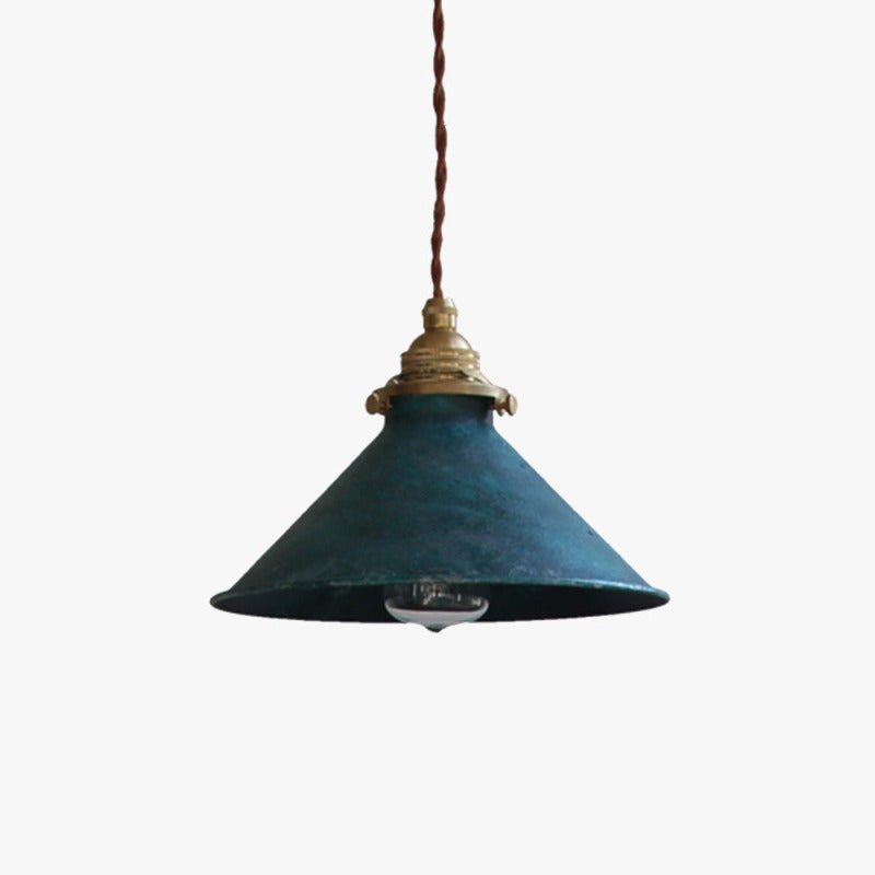 Vintage Metal Pendant Light Conical Shade Hero