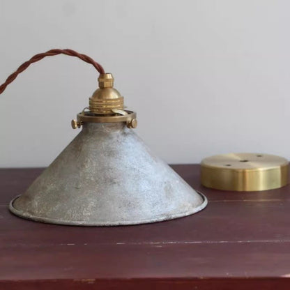 Vintage Metal Pendant Light Conical Shade Lifestyle