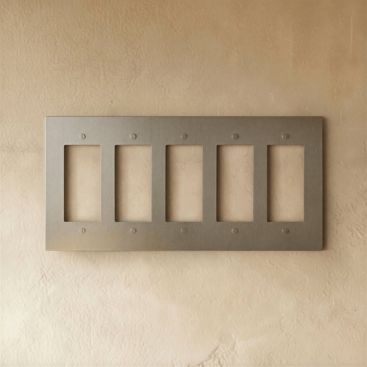 Vintage Stainless Steel Brass Wall Plate Frameless Back