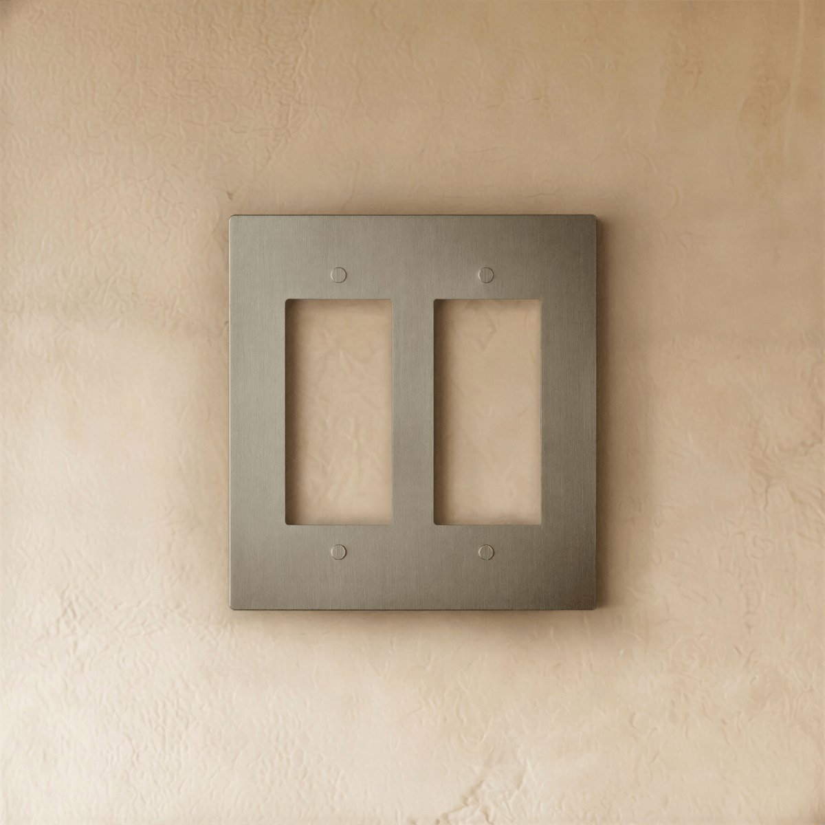 Vintage Stainless Steel Brass Wall Plate Frameless Front
