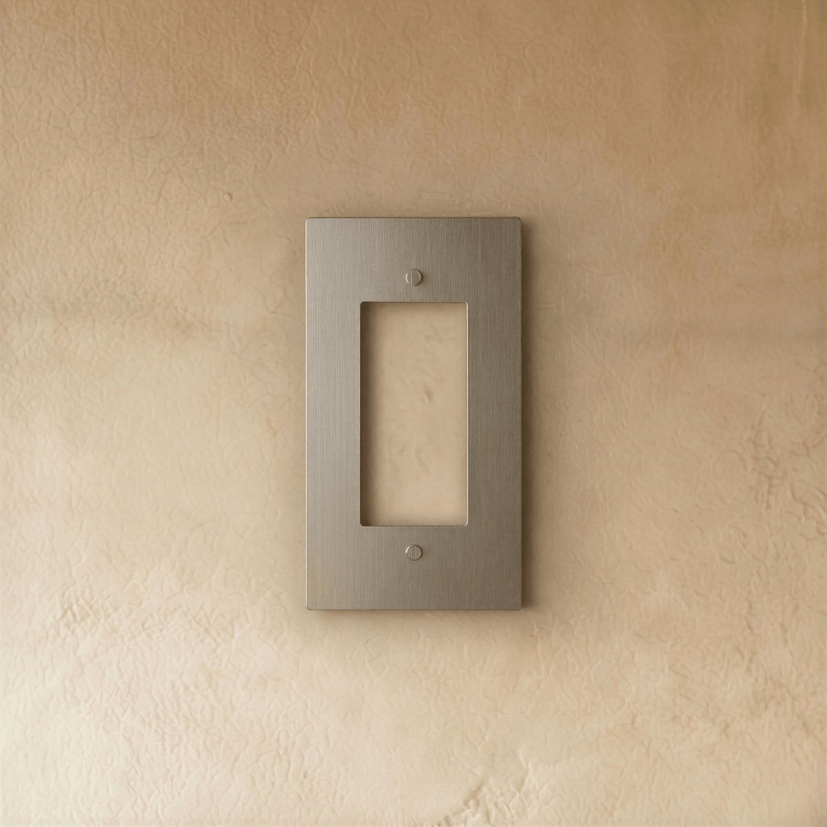 Vintage Stainless Steel Brass Wall Plate Frameless Hero