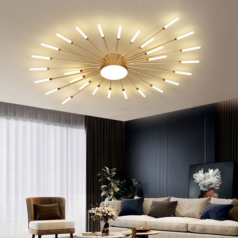 Wesley Modern Home Decoration Fireworks LED Ceiling Light Angle