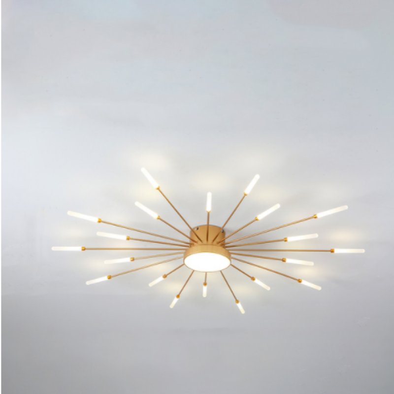 Wesley Modern Home Decoration Fireworks LED Ceiling Light Close Up