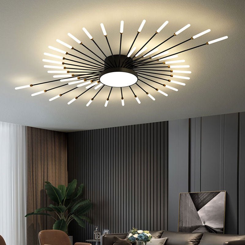 Wesley Modern Home Decoration Fireworks LED Ceiling Light Front